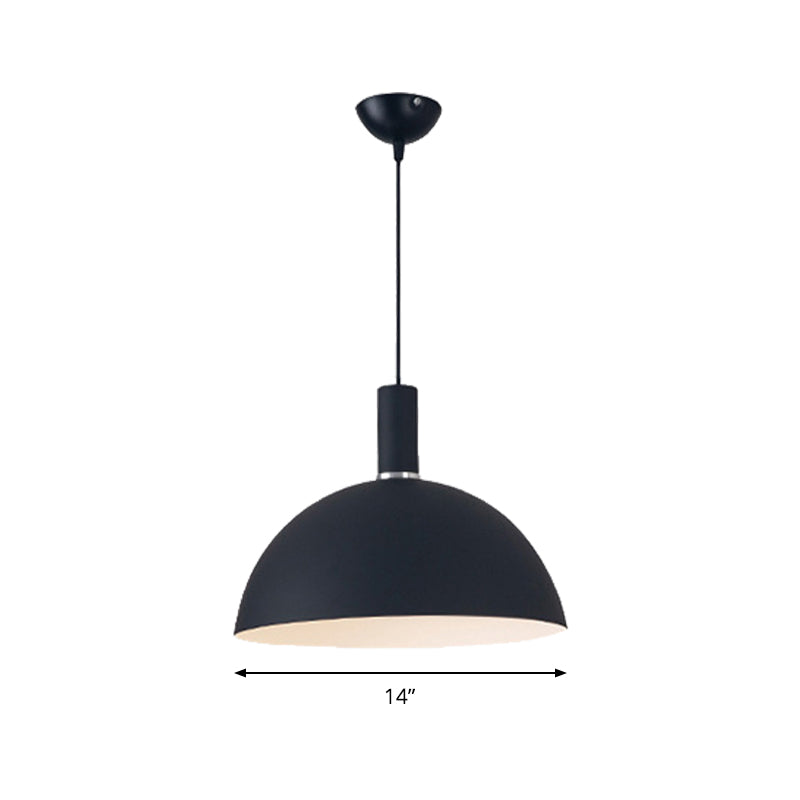 Contemporary Aluminum Hemisphere Pendant Lamp - Ideal For Dining Room Lighting