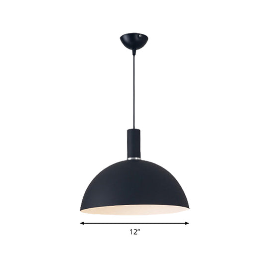 Contemporary Aluminum Hemisphere Pendant Lamp - Ideal For Dining Room Lighting