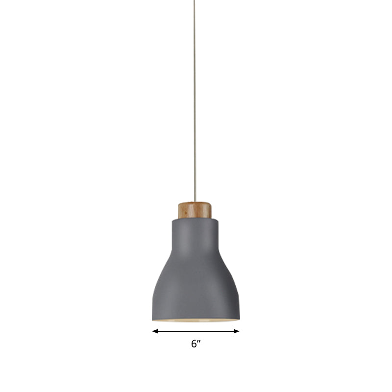 Nordic Half-Bottle Pendant Light - Modern Metallic Hanging For Balcony Or Study Room