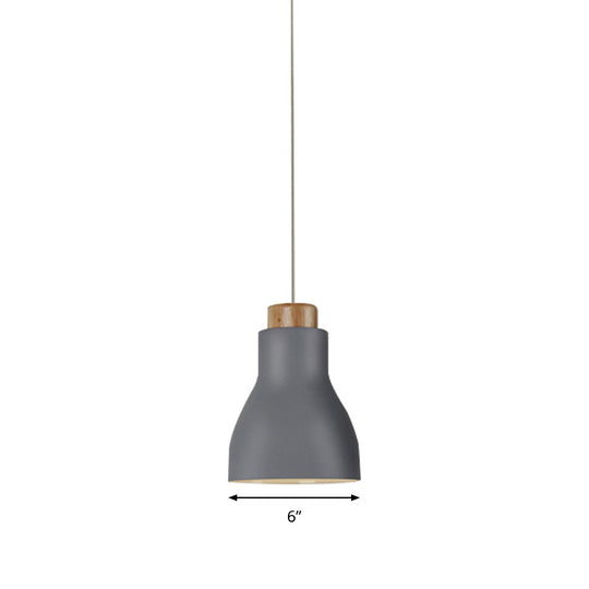 Nordic Half-Bottle Pendant Light - Stylish Metallic Hanging For Balcony And Study Room