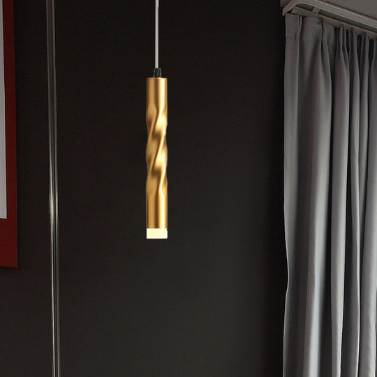 Gold Finish Modern Rope Mini Pendant Lamp - Perfect For Stair Kitchen Lighting
