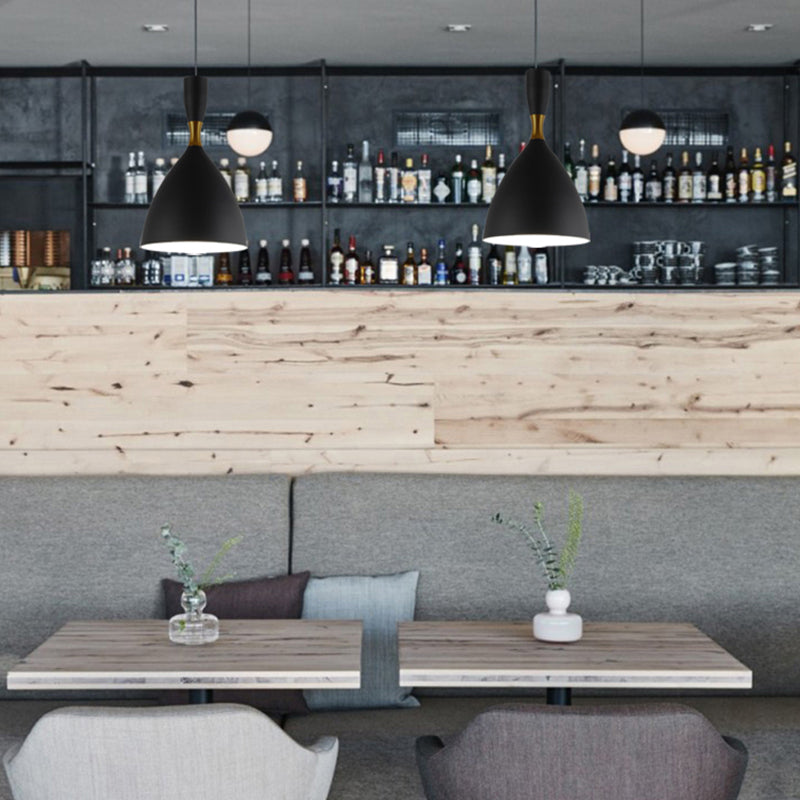 Contemporary Aluminum Funnel Suspension Pendant Lamp - Fits Study Room Or Cafe 6.5/10 Inch Wide 1