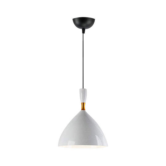 Contemporary Aluminum Funnel Suspension Pendant Lamp - Fits Study Room Or Cafe 6.5/10 Inch Wide 1