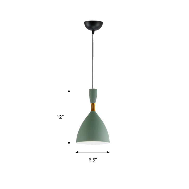 Macaron Loft Suspension Light - Restaurant Cloth Shop Funnel Pendant Lighting Aluminum 1 Head