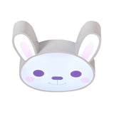 Bunny Girls Bedroom Ceiling Light - Acrylic Animal Fixture In White