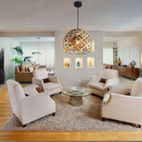 Asian Style Beige Pendant Light With Metal & Rope - Ideal For Cottage Decor Gold / A