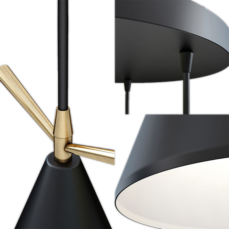 Nordic Style Cone Pendant Light - Metal Hanging Lamp For Restaurant & Coffee Shop