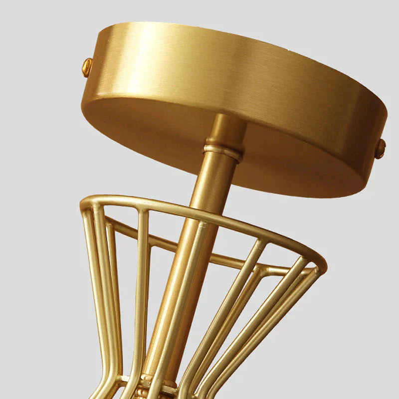 American All-Copper Balcony Ceiling Lamp