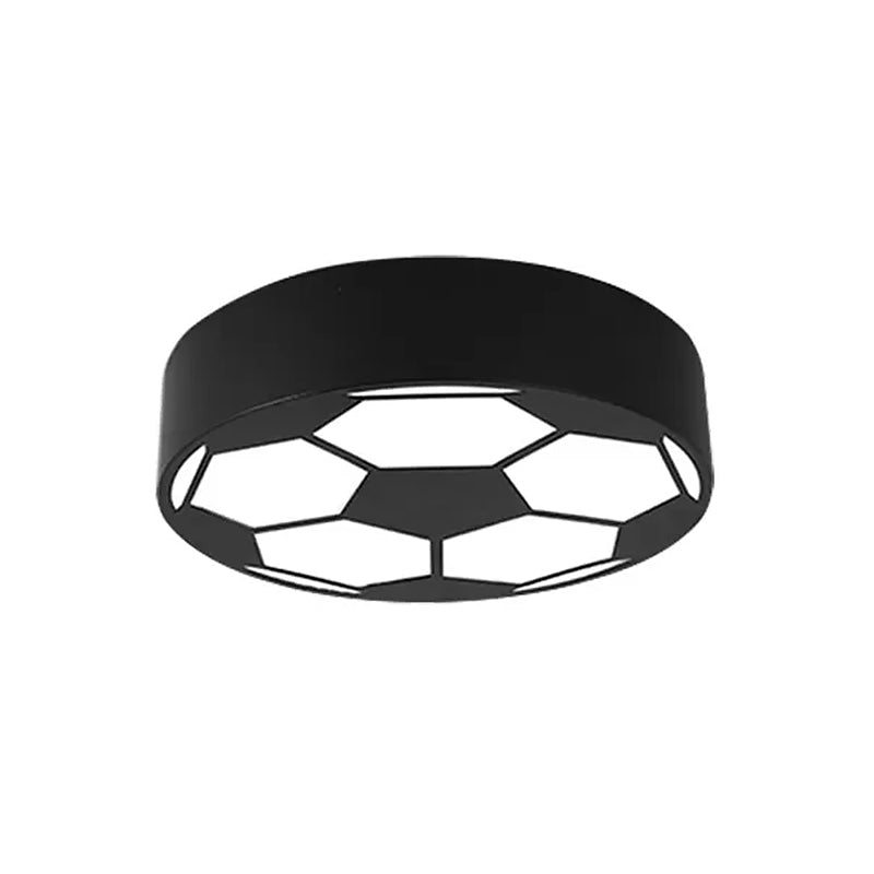 Colorful Football Flushmount Children’s Led Ceiling Light With Acrylic Shade