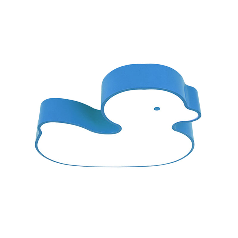 Little Duck Led Flush Mount Children’s Lamp With Colorful Acrylic Close To Ceiling Fixture