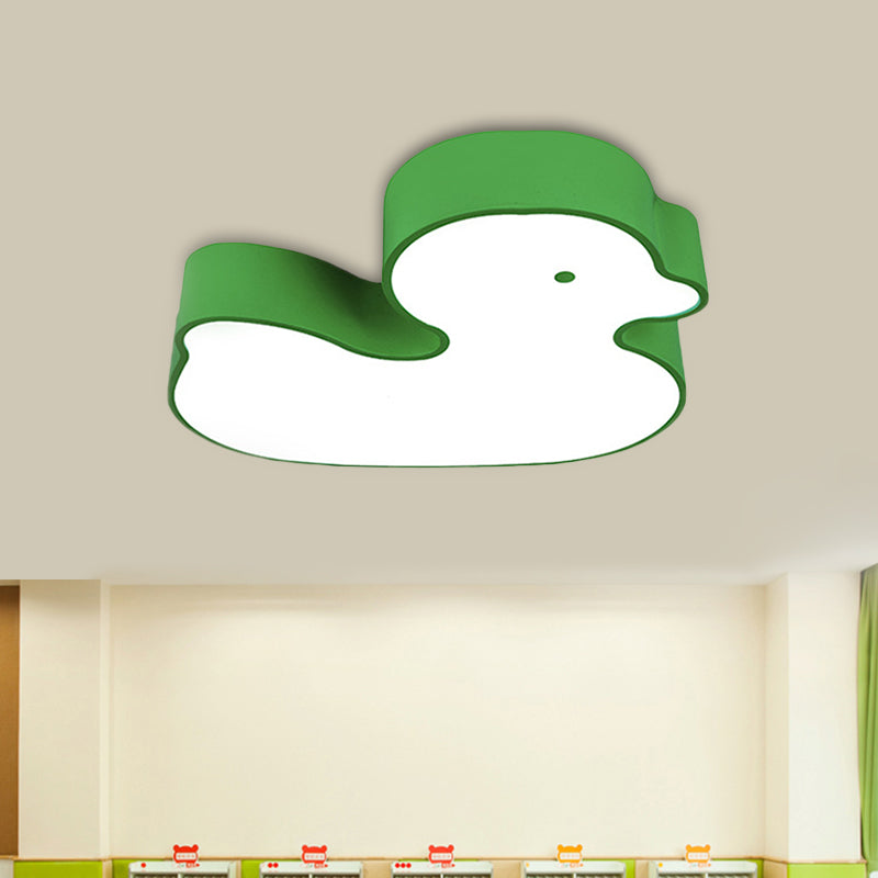 Little Duck Led Flush Mount Children’s Lamp With Colorful Acrylic Close To Ceiling Fixture
