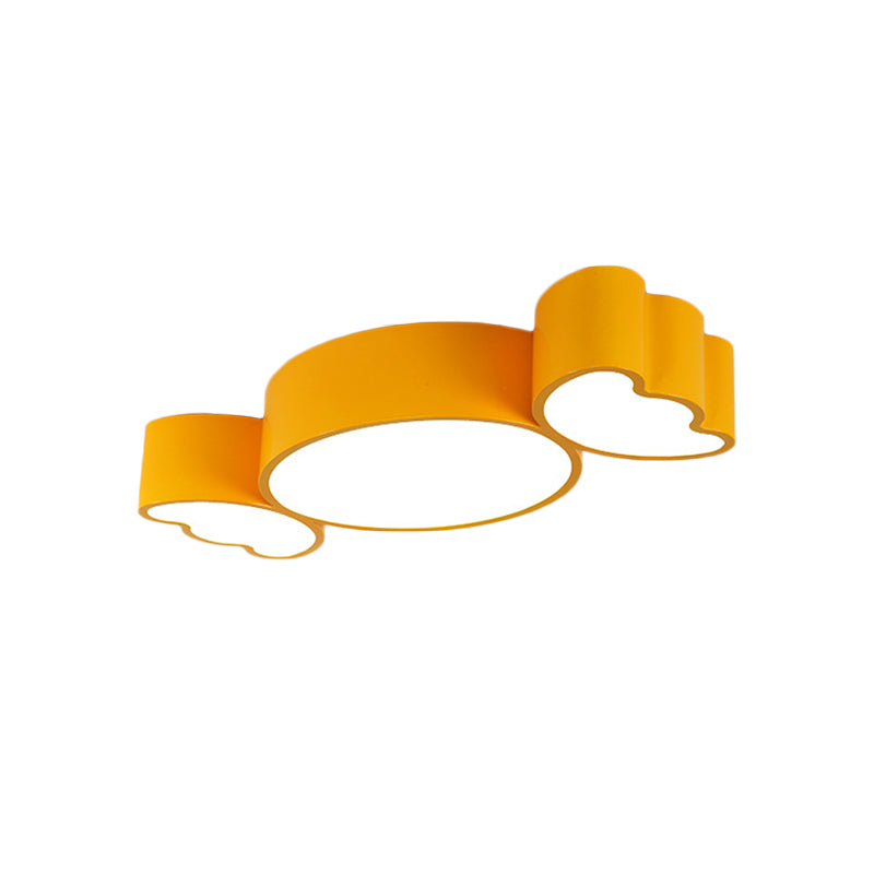 Led Candy Pendant Light For Children’s Room - Red/Pink/Yellow Flush Mount Ceiling Fixture With