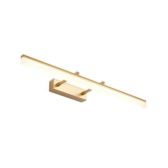 Modern Linear Acrylic Vanity Lamp: 16/19.5 Led Gold Wall Lighting Fixture