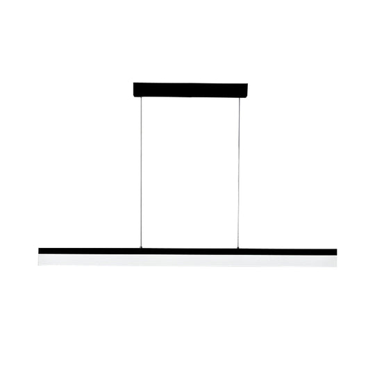 Minimalist Led Pendant Light In Black White Or Brown - Warm Natural Lighting 31.5 39 47 Wide