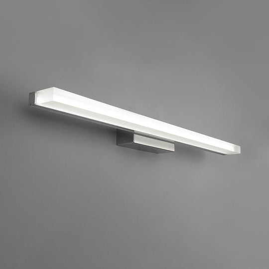 Led Nickel Wall Sconce Light With Modern Style For Toilets Elongated Acrylic Vanity Lighting