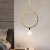 Minimal Aluminum Led Pendant Lamp With Milk Glass Shade - Warm/White Light