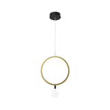 Minimal Aluminum Led Pendant Lamp With Milk Glass Shade - Warm/White Light