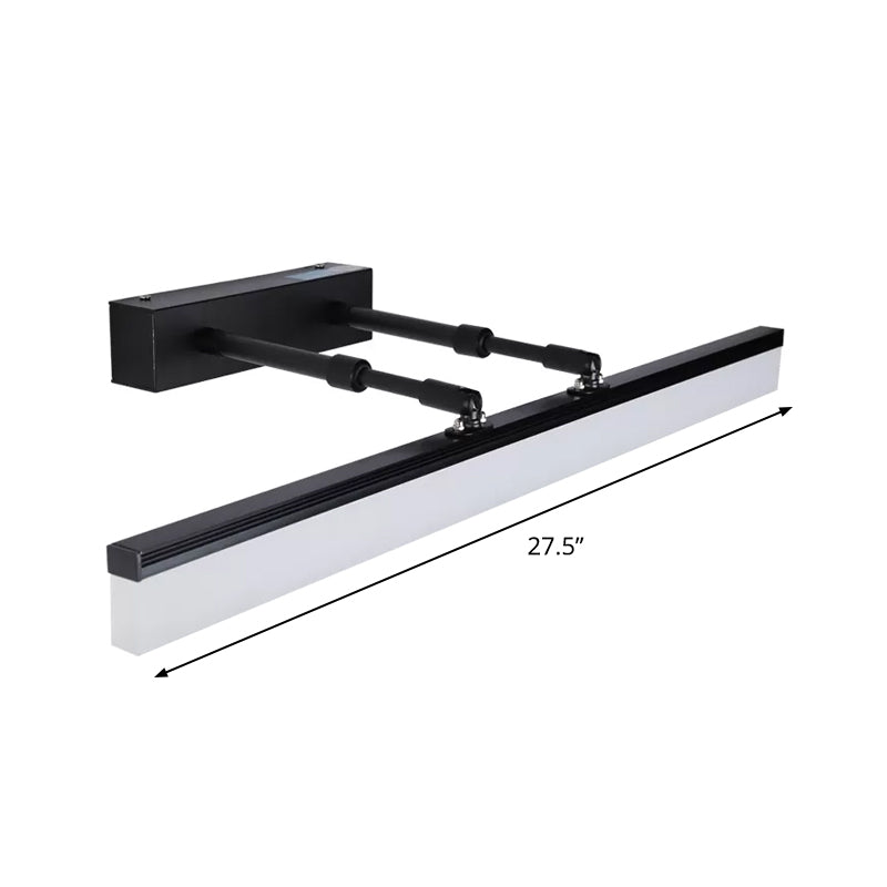 Modern Acrylic Led Bar Light In Warm/White - 23.5/27.5 Straight Wall Mount