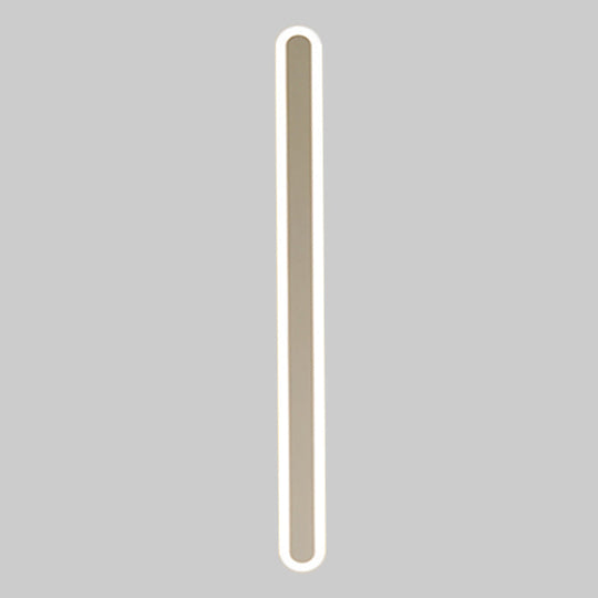 Modern Led Wall Sconce - White Elongated Acrylic Light Warm/White Lighting