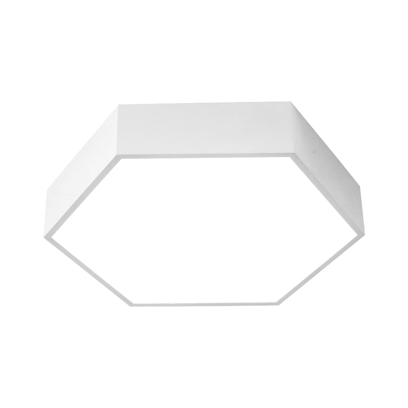 Children’s Hexagon Led Flush Ceiling Light In Macaroon Acrylic: Red/Yellow/Green Mount Lighting