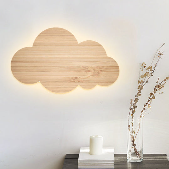 Colorful Cartoon Led Cloud Wall Sconce With Metallic Shade - Pink Yellow Blue Beige