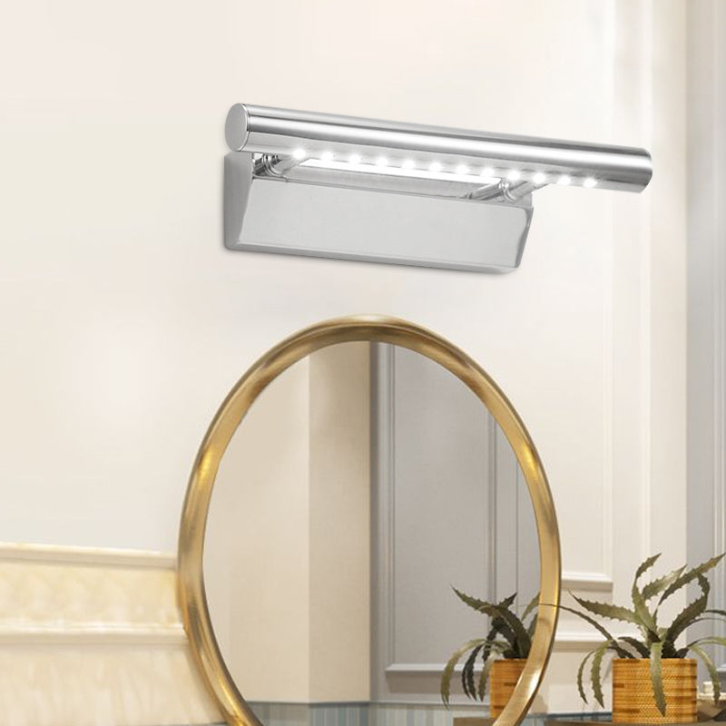 Modern Metal Led Vanity Light In Chrome With Warm/White / White