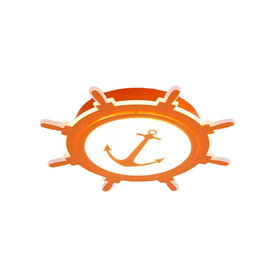 Colorful Cartoon Rudder Led Ceiling Lamp For Girls’ Bedroom