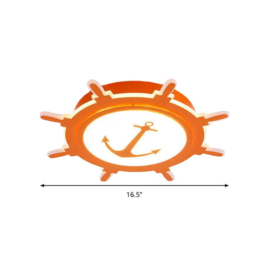 Colorful Cartoon Rudder Led Ceiling Lamp For Girls’ Bedroom