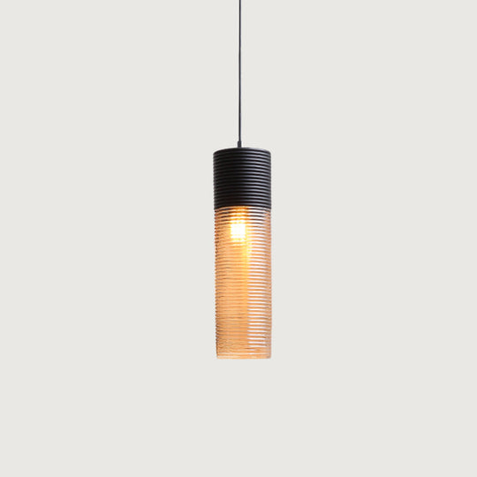 Amber Glass Contemporary Pendant Light For Hotel Dining Table