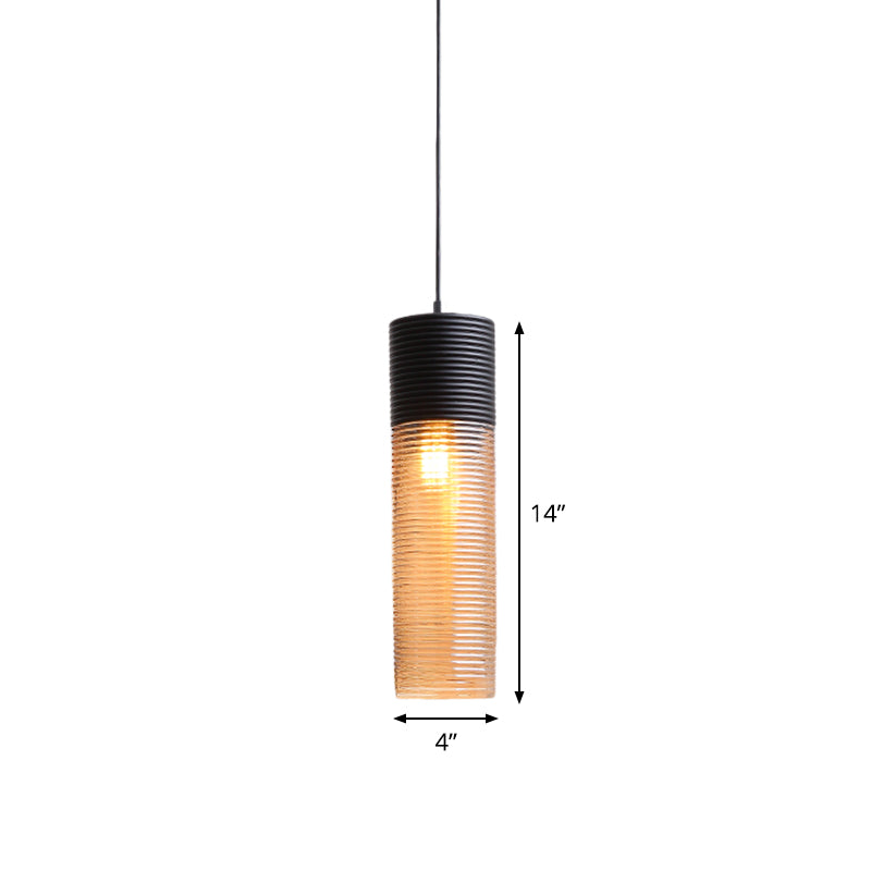 Amber Glass Contemporary Pendant Light For Hotel Dining Table