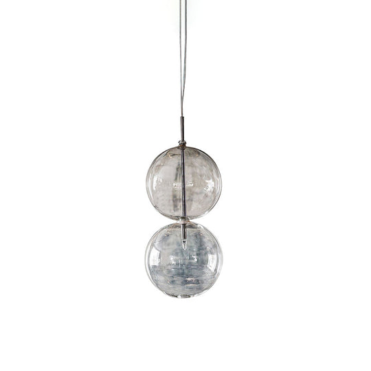 Gourd Pendant Lighting Clear Glass Ceiling Hanging Light For Office Hallway - Simple Style Single