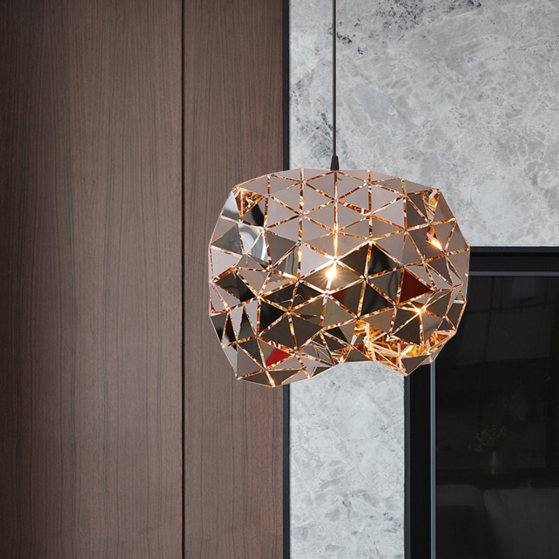 Metallic Polyhedron Pendant Light - Modern Hanging Lamp For Dining Table 1