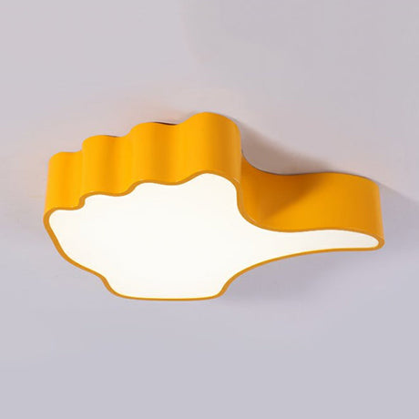 Modern Yellow Thumbs-Up Acrylic Flush Ceiling Light For Childs Bedroom