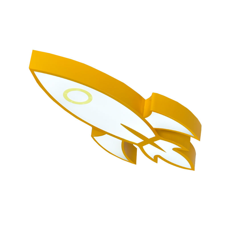 Contemporary Space Themed Ceiling Light For Childs Bedroom - Acrylic Mount