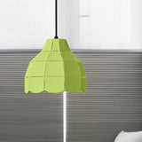 Macaron Metal Dome Pendant Light: Chic 1-Light Hanging Fixture With Scallop Design In