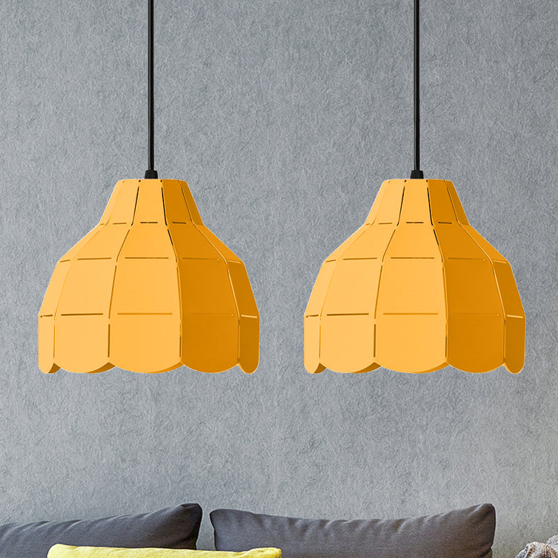 Macaron Scallop Dome Pendant Light - Pink/Yellow/Blue Perfect For Living Room