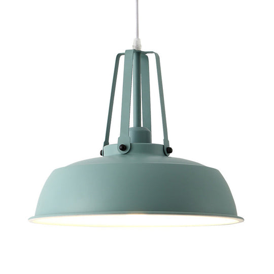 Minimalist Metal Drum Pendant Light - 14/18 Dia 1 Black/White/Grey