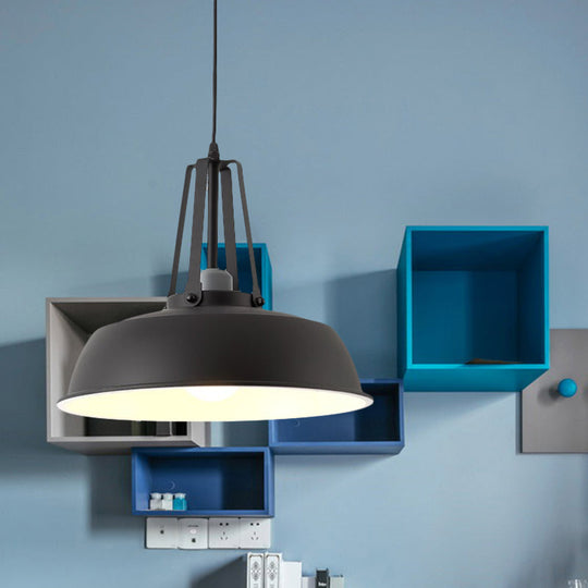 Trommel-Pendelleuchten-Set – Minimalistisches Metall, 1 Leuchte – Erhältlich in 14"/18" Durchmesser – Hängelampe in Schwarz/Weiß/Grau