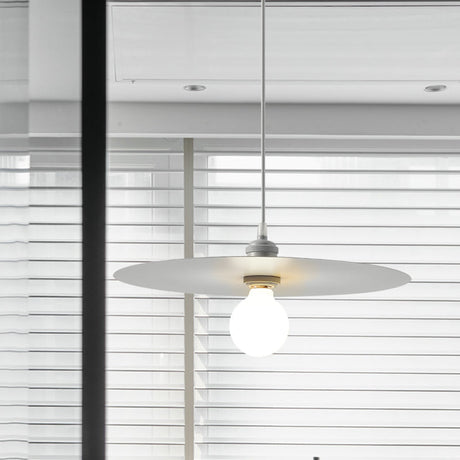 Macaron Pendant Light With Metal Disc Shade - Single Bulb Multi-Color Options