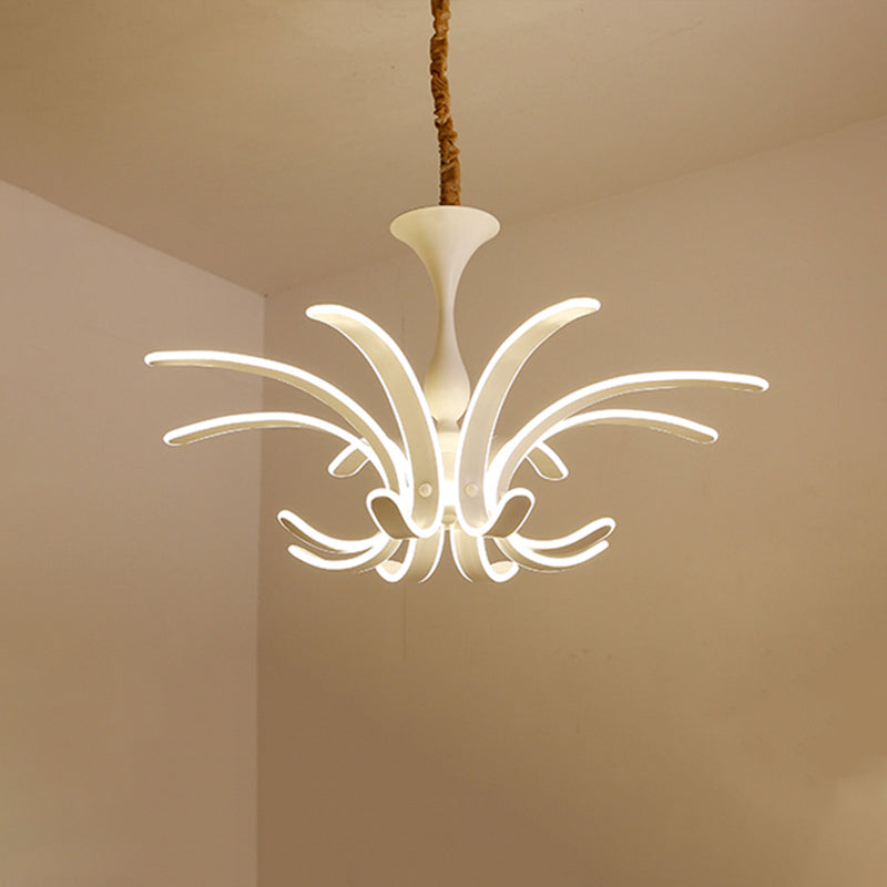 Modern White Fireworks Pendant Chandelier Led Ceiling Lamp For Living Room