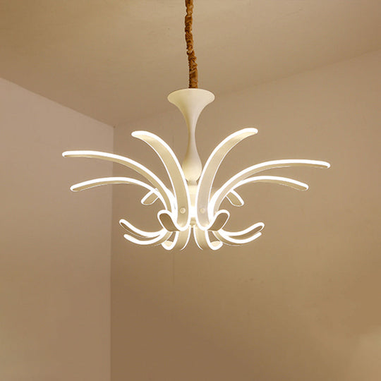 Modern White Fireworks Pendant Chandelier Led Ceiling Lamp For Living Room