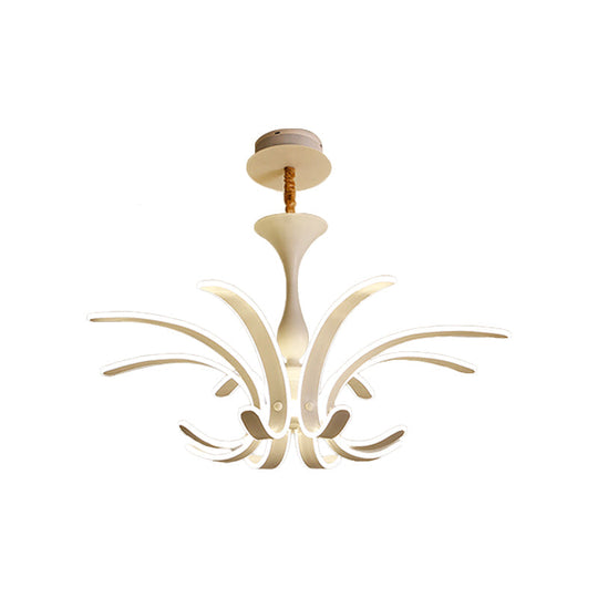 Modern Led White Fireworks Pendant Chandelier - Acrylic Ceiling Lamp For Living Room