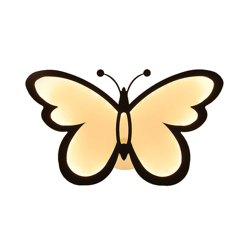 Chic Butterfly Flush Mount Light - Ideal For Girls’ Bedroom