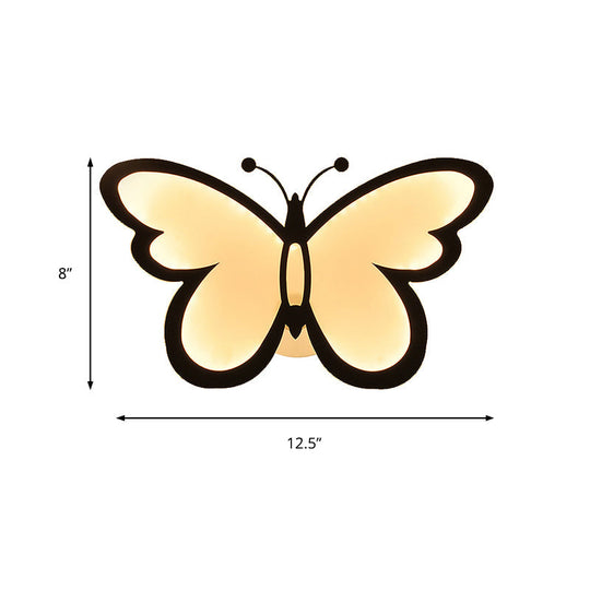 Chic Butterfly Flush Mount Light - Ideal For Girls’ Bedroom