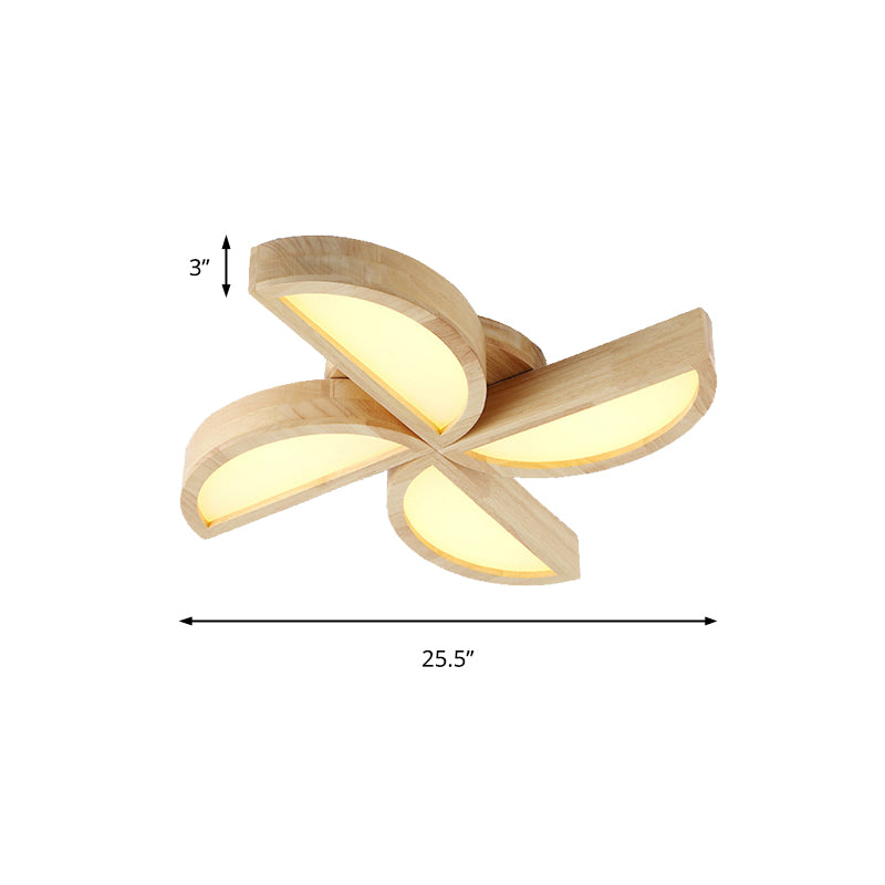 Adorable Wood Toy Windmill Ceiling Light For Kids’ Bedroom