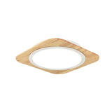 Wooden Nordic Style Child Bedroom Ceiling Lamp In Beige