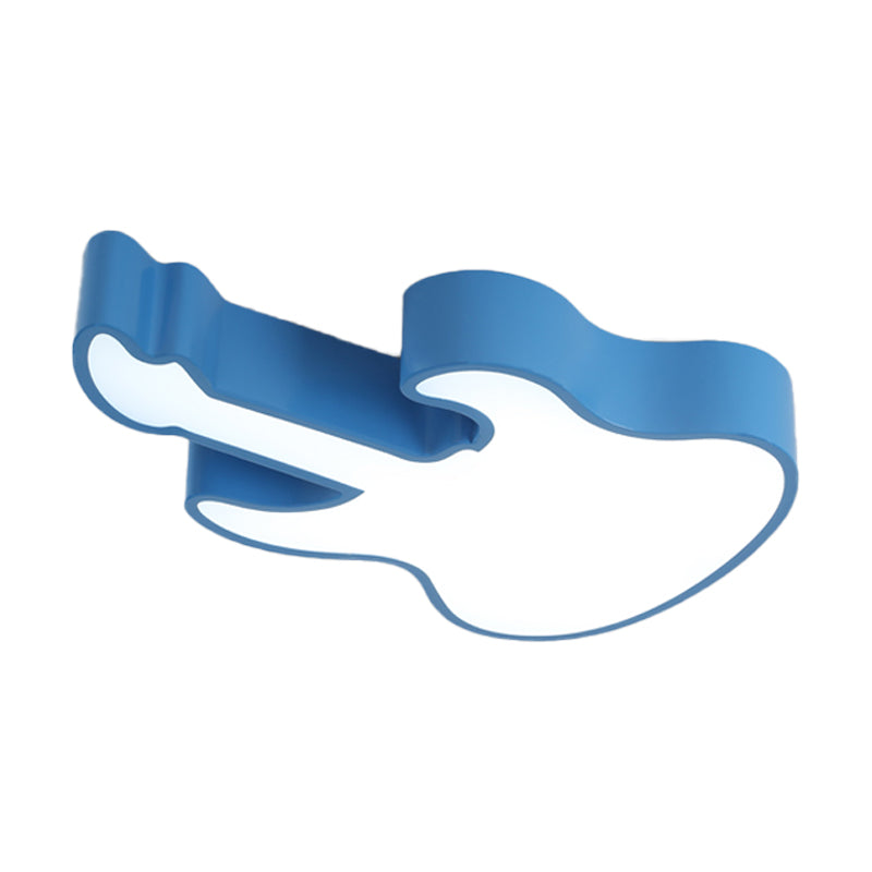 Modern Red/Yellow/Green Led Guitar Ceiling Light For Living Room