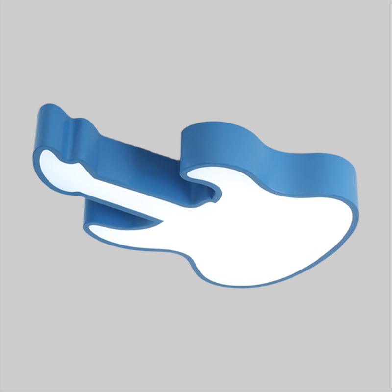 Modern Red/Yellow/Green Led Guitar Ceiling Light For Living Room