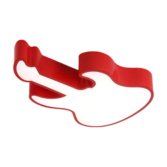 Modern Red/Yellow/Green Led Guitar Ceiling Light For Living Room