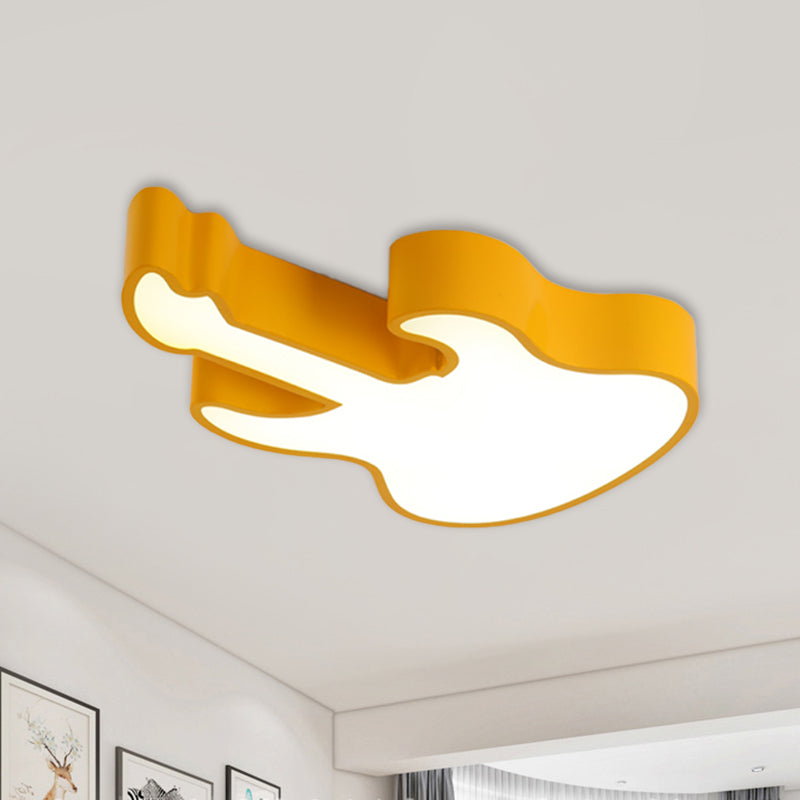 Modern Red/Yellow/Green Led Guitar Ceiling Light For Living Room